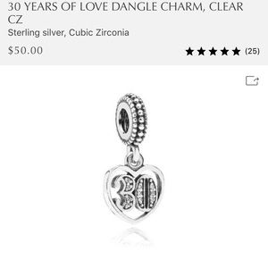 Pandora 30 years of Love Charm
